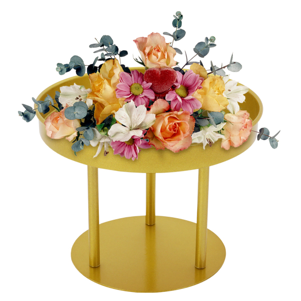 20*15cm 10st ronde bloemenstandaards, bruiloftsbloemenstandaard, bloemenstandaard voor bruiloftshuisdecoratie - 3 palen