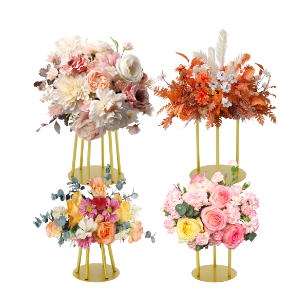 4 stuks gouden metalen bloemenstandaard, metalen potplantenstandaards, ronde bloempotstandaards 4 stuks gouden metalen bloemenstandaard, metalen potplantenstandaards, ronde bloempotstandaards
