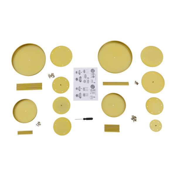 4 stuks gouden metalen bloemenstandaard, metalen potplantenstandaards, ronde bloempotstandaards 4 stuks gouden metalen bloemenstandaard, metalen potplantenstandaards, ronde bloempotstandaards