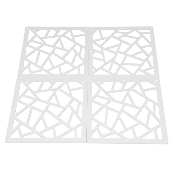24 stuks 29*29cm hangende kamerverdeler, decoratieve wandschermpanelen, holle ontwerpschermpanelen