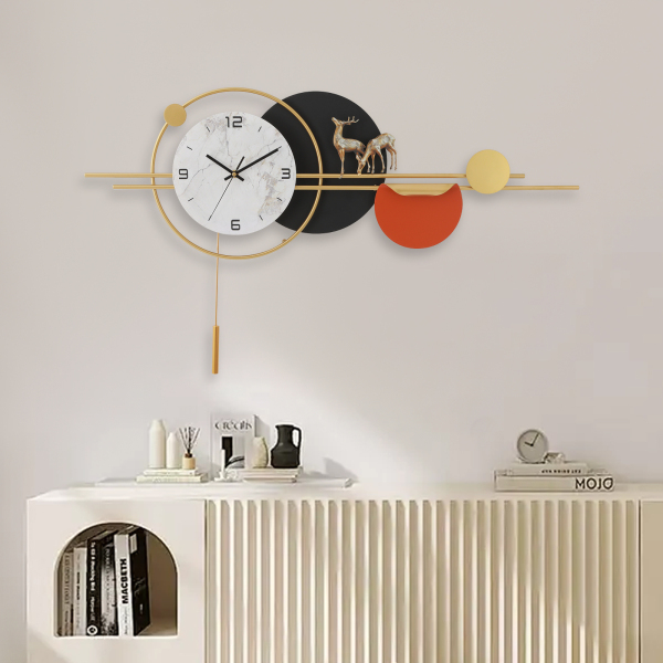 50x90cm Decoratieve Wandklok, Moderne Stille Wandklok, Grote Wandklok voor Woonkamer