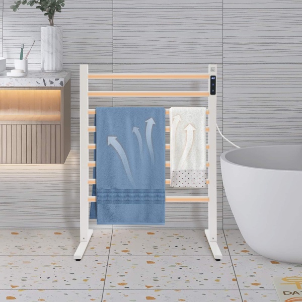 Verwarmd handdoekenrek, handdoekverwarmer, elektrisch handdoekverwarmerrek Verwarmd handdoekenrek, handdoekverwarmer, elektrisch handdoekverwarmerrek