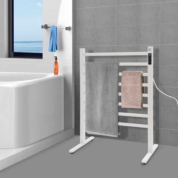 Verwarmd handdoekenrek, handdoekverwarmer, elektrisch handdoekverwarmerrek Verwarmd handdoekenrek, handdoekverwarmer, elektrisch handdoekverwarmerrek