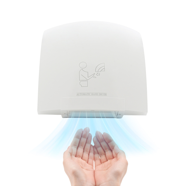 Elektrische handdroger, commerciële compacte luchthanddroger, automatische handluchtdroger - wit