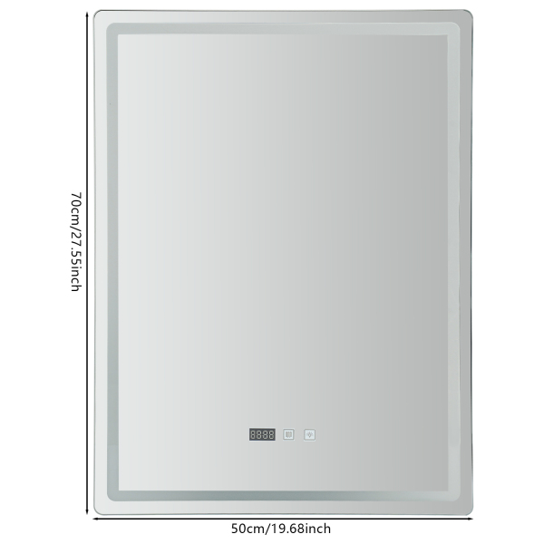 LED-badkamerspiegel met licht, badkamerspiegel met lichtcondenstijd, dimbare anticondensspiegel