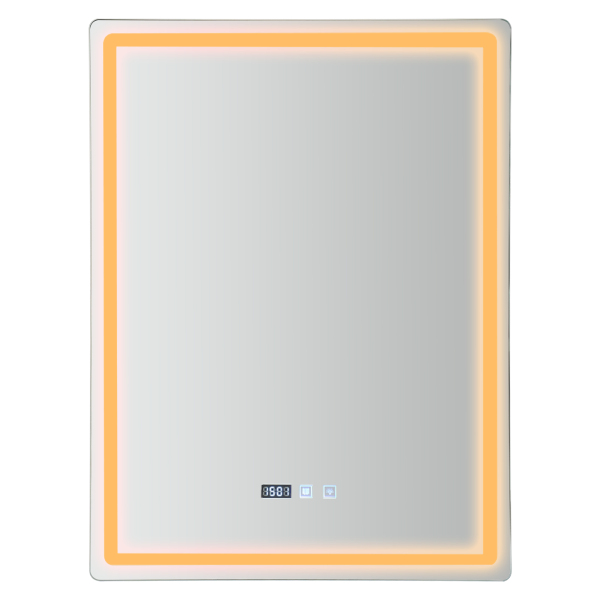 LED-badkamerspiegel met licht, badkamerspiegel met lichtcondenstijd, dimbare anticondensspiegel