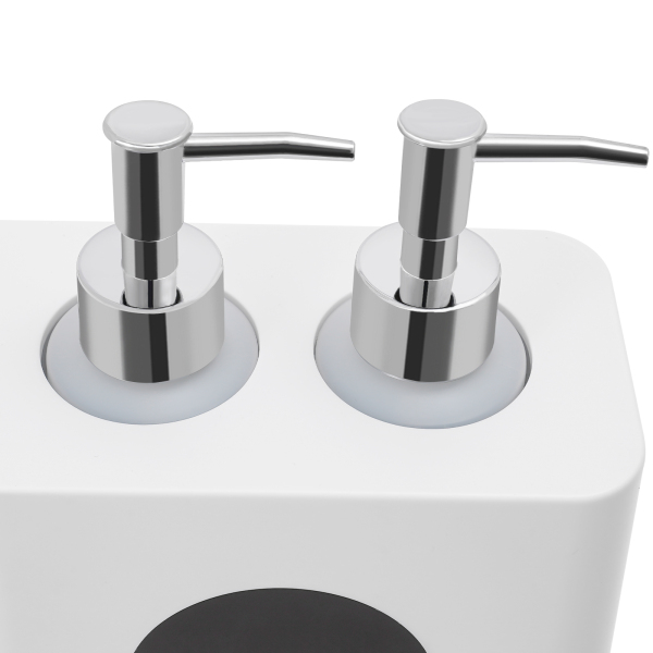 Massageolieverwarmer met olieflesdispensers, elektrische massageolieverwarmer, massageolieverwarmer - dubbele fles Wit Massageolieverwarmer met olieflesdispensers, elektrische massageolieverwarmer, massageolieverwarmer - dubbele fles Wit