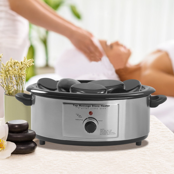 Massage Hot Stone 6 L 750W voor hete warme stenen massages en gezondheidszorg in professionele schoonheidssalons massagewinkels huizen zwart Massage Hot Stone 6 L 750W voor hete warme stenen massages en gezondheidszorg in professionele schoonheidssalons massagewinkels huizen zwart