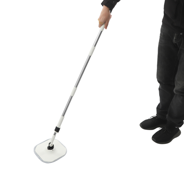 Spin Mop en Emmer, Spin Mop en Emmer Kit voor Thuis, Spinning Mop Emmer Kit - Wit/Zwart Spin Mop en Emmer, Spin Mop en Emmer Kit voor Thuis, Spinning Mop Emmer Kit - Wit/Zwart