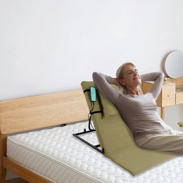 Elektrisch ondersteund wekapparaat, elektrisch verwarmd matras, bedrugleuning, elektrisch optillende rugleuning - Groen