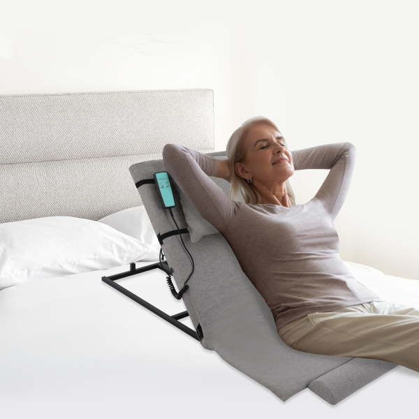 Elektrisch ondersteund wekapparaat, elektrisch verwarmd matras, bedrugleuning, elektrisch optillende rugleuning - grijs Elektrisch ondersteund wekapparaat, elektrisch verwarmd matras, bedrugleuning, elektrisch optillende rugleuning - grijs