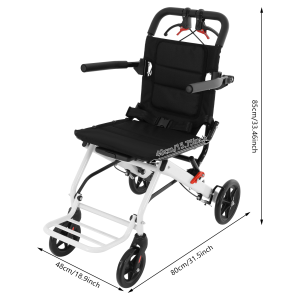 Lichtgewicht opvouwbare transportrolstoel, opvouwbare transportrolstoel met reistas, draagbare reisrolstoel voor wandelen, uitstapjes, reizen Lichtgewicht opvouwbare transportrolstoel, opvouwbare transportrolstoel met reistas, draagbare reisrolstoel voor wandelen, uitstapjes, reizen