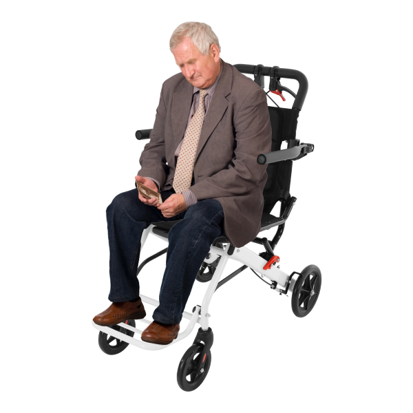 Lichtgewicht opvouwbare transportrolstoel, opvouwbare transportrolstoel met reistas, draagbare reisrolstoel voor wandelen, uitstapjes, reizen Lichtgewicht opvouwbare transportrolstoel, opvouwbare transportrolstoel met reistas, draagbare reisrolstoel voor wandelen, uitstapjes, reizen