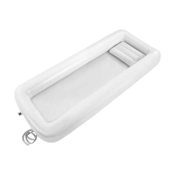 Medische opblaasbare doucheset, PVC opblaasbare badkuip voor volwassenen, draagbaar douchesysteem in bed met luchtpomp Medische opblaasbare doucheset, PVC opblaasbare badkuip voor volwassenen, draagbaar douchesysteem in bed met luchtpomp