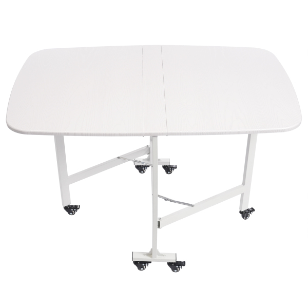 Opvouwbare eettafel Drievoudig draagbare opvouwbare tafel voor thuisgebruik 120*80*75cm voor tuinen balkons wit