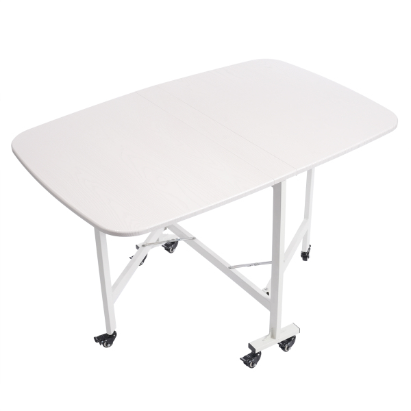 Opvouwbare eettafel Drievoudig draagbare opvouwbare tafel voor thuisgebruik 120*80*75cm voor tuinen balkons wit