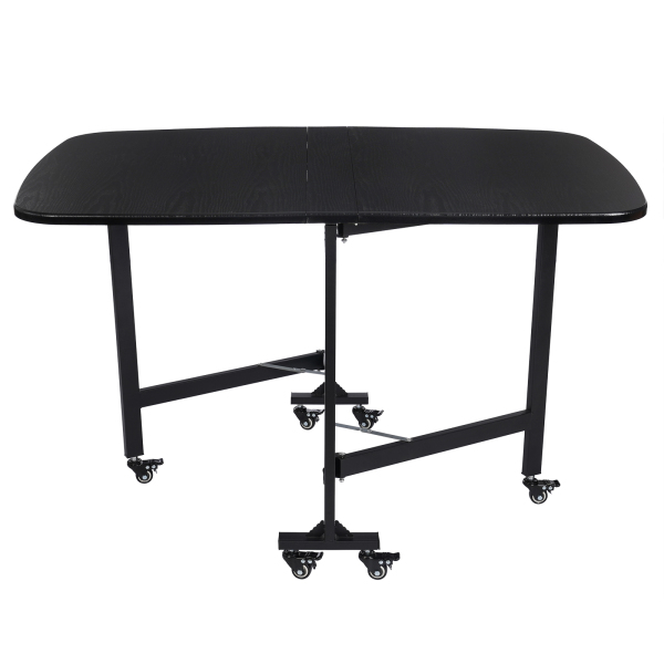 Opvouwbare eettafel Drievoudig draagbare opvouwbare tafel voor thuisgebruik 120*80*75cm voor tuinen balkons zwart