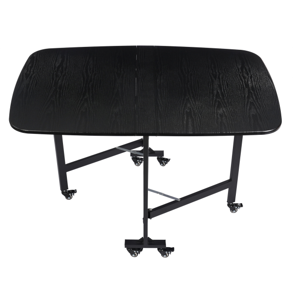 Opvouwbare eettafel Drievoudig draagbare opvouwbare tafel voor thuisgebruik 120*80*75cm voor tuinen balkons zwart