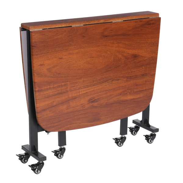 Opvouwbare eettafel Drievoudig draagbare opvouwbare tafel voor thuisgebruik 120*80*75cm voor tuinen balkons slaapkamers woonkamers bruin