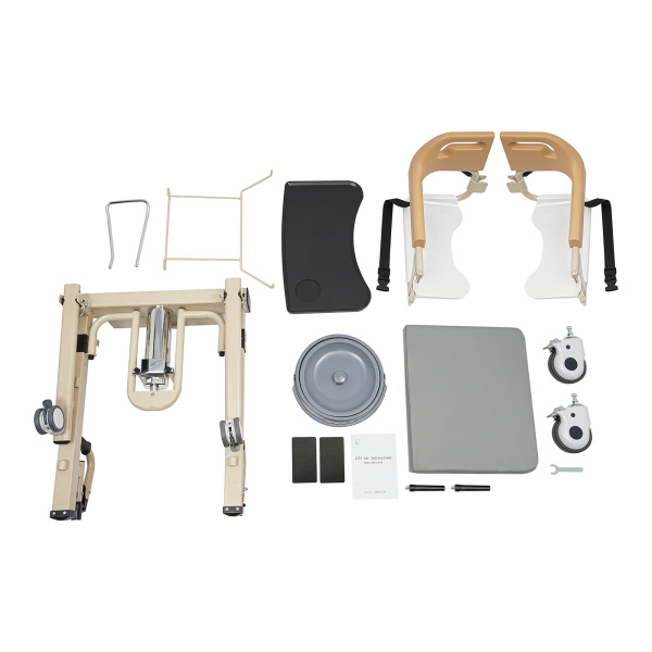 Patiëntenlift voor thuis, 180° gesplitste rolstoel, draagbare transportlift, draagbare transportlift met potje Patiëntenlift voor thuis, 180° gesplitste rolstoel, draagbare transportlift, draagbare transportlift met potje