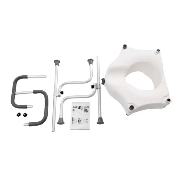 Toiletbrillift en veiligheidsframe voor ouderen met armleuning, lift 110 mm, gewicht 150 kg Toiletbrillift en veiligheidsframe voor ouderen met armleuning, lift 110 mm, gewicht 150 kg