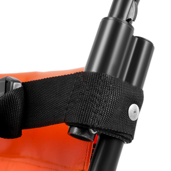 Handmatige trapstoel, opvouwbare noodtrapstoel met wielen, draagbare transporttrapstoel - oranje