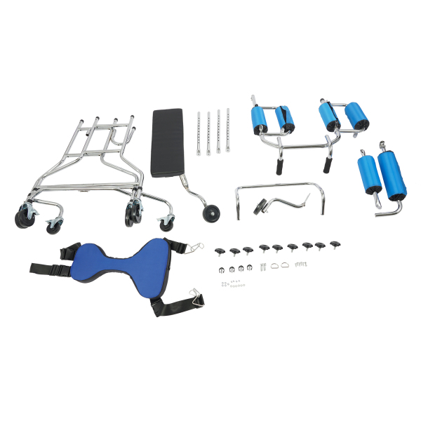Volwassen rollator, loophulp, staande rollator voor ouderen met een mobiliteitsbeperking van 59,06-70,87 inch, hemiplegische patiënten