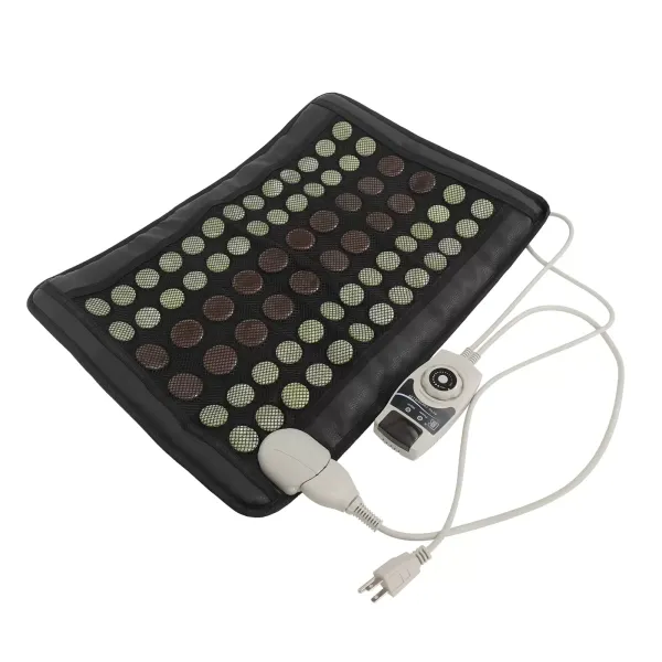 Infrarood verwarmingskussen - Toermalijn - Natuurlijke jade en toermalijn - 23,5 x 16" - 220 V - Automatische uitschakeling Infrarood verwarmingskussen - Toermalijn - Natuurlijke jade en toermalijn - 23,5 x 16" - 220 V - Automatische uitschakeling