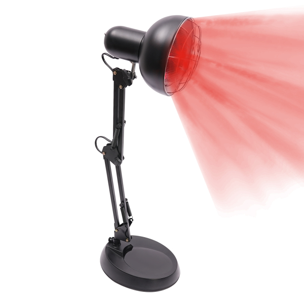 Rode Lamp, Warmtelamp, Infrarood Behandellamp, Max. Hoogte product: 65cm, Zwart