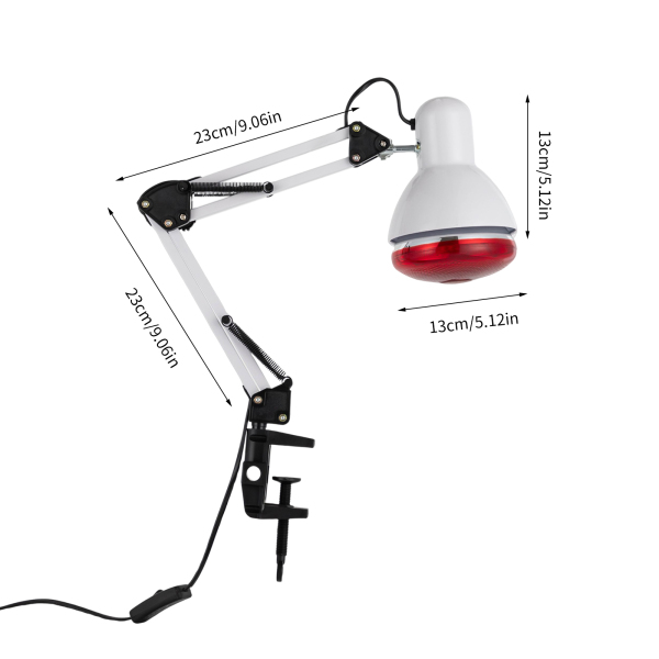 Infraroodlamp, infraroodlichttherapie, verwarmingstemperatuur: ongeveer 100℃, 220V, 150W, wit Infraroodlamp, infraroodlichttherapie, verwarmingstemperatuur: ongeveer 100℃, 220V, 150W, wit