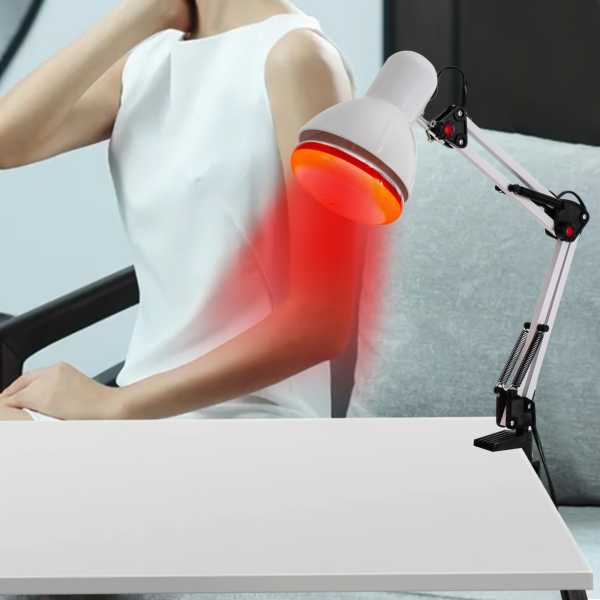 Infraroodlamp, infraroodlichttherapie, verwarmingstemperatuur: ongeveer 100℃, 220V, 150W, wit