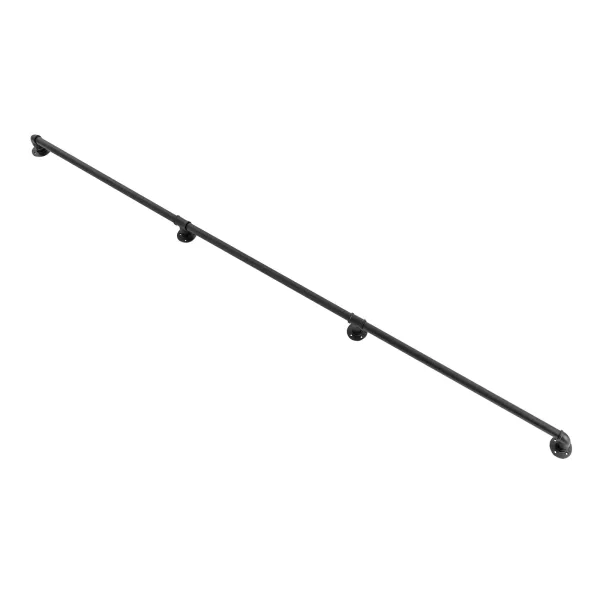 9FT Trapleuning, Metalen Trapleuning, Industriële Leuning voor Installatie op Trappen, Zolder, Voetleuningen