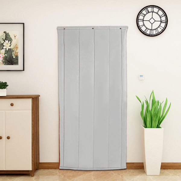 Isolerend deurgordijn, insectenhor voor winterdeuren, geluidsisolerende deken, 70*200cm, Grijs Isolerend deurgordijn, insectenhor voor winterdeuren, geluidsisolerende deken, 70*200cm, Grijs