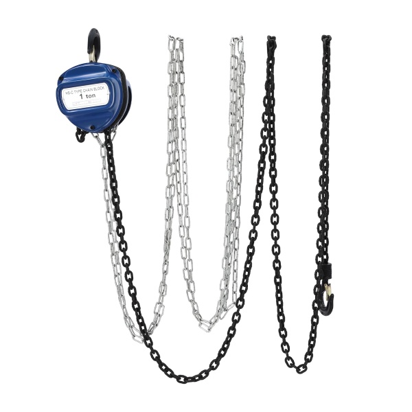 Professionele 4 m kettingtakel - 1000 kg - Gegalvaniseerde kraan - Tot 1 toon blauw