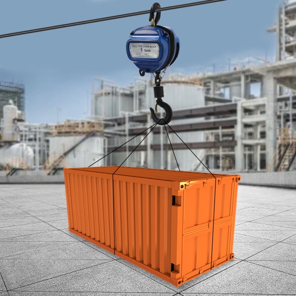 Professionele 4 m kettingtakel - 1000 kg - Gegalvaniseerde kraan - Tot 1 toon blauw