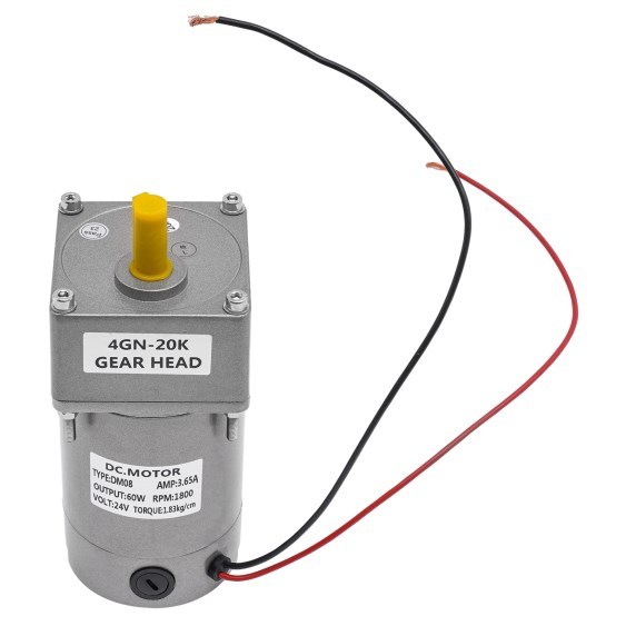 DC-reductiemotor, 24V 60W-motor met hoge koppelsnelheidsregeling, reductiemotor
