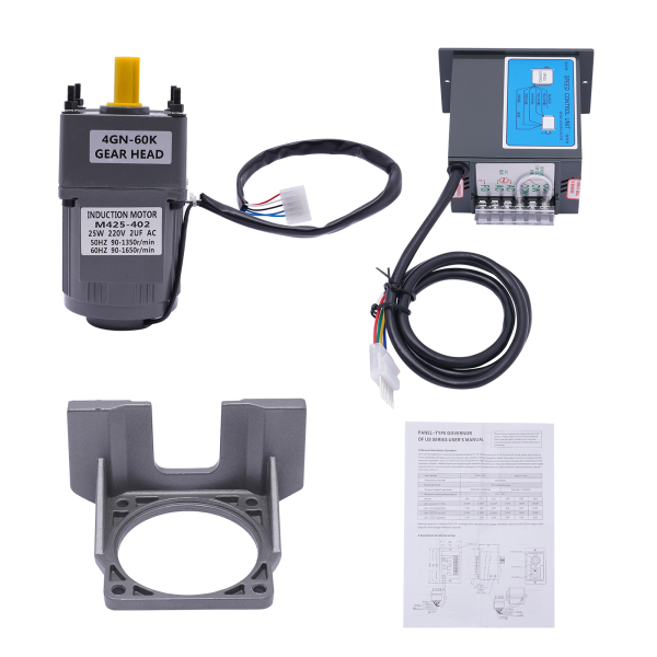 25W reductiemotor AC-reductiemotor met controller 220V 60K