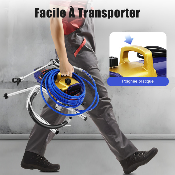 1500W airless verfspuit, 77.43oz/min airless verfspuit voor binnen- en buitenschilderprojecten 1500W airless verfspuit, 77.43oz/min airless verfspuit voor binnen- en buitenschilderprojecten