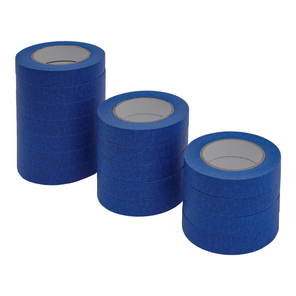 36 rollen schilderstape, 24 mm x 55 m, blauwe masking, schilderstape, UV-bestendig, vochtbestendig
