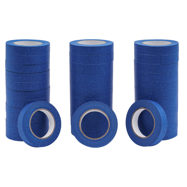 36 rollen schilderstape, 24 mm x 55 m, blauwe masking, schilderstape, UV-bestendig, vochtbestendig