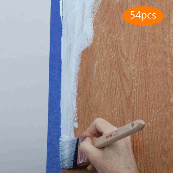Schilderstape, 54 rollen, 24 mm x 55 m, blauw, maskeertape, UV-bestendig, vochtbestendig