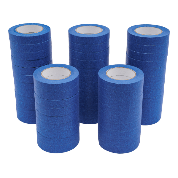 Schilderstape, 54 rollen, 24 mm x 55 m, blauw, maskeertape, UV-bestendig, vochtbestendig Schilderstape, 54 rollen, 24 mm x 55 m, blauw, maskeertape, UV-bestendig, vochtbestendig