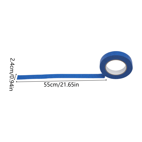 Schilderstape, 54 rollen, 24 mm x 55 m, blauw, maskeertape, UV-bestendig, vochtbestendig
