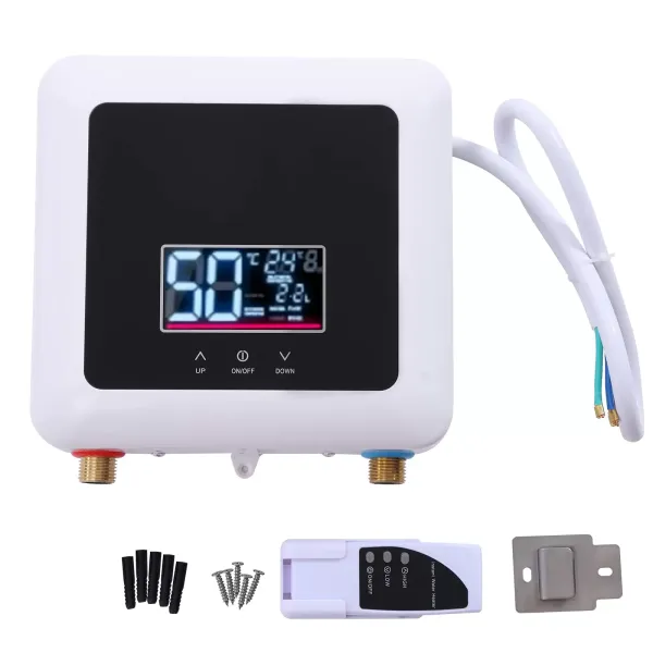 7500 W instant elektrische boiler met afstandsbediening, Ipx4, onder tafel, eenvoudig te installeren, voor keukens, badkamers, eetkamers, hotels, enz.