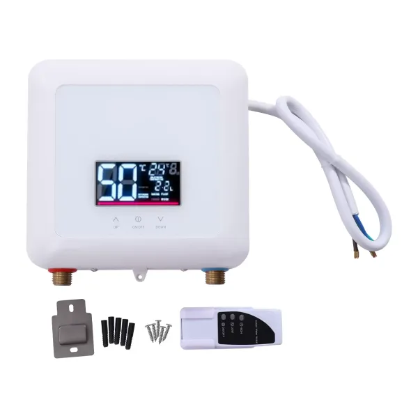 7500 W instant elektrische boiler met afstandsbediening, Ipx4, onder tafel, eenvoudig te installeren, voor keukens, badkamers, eetkamers, hotels, enz.