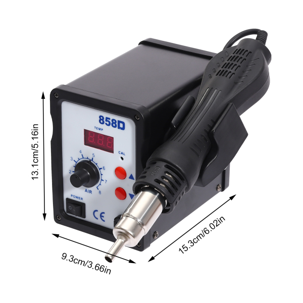 Heteluchtpistool met digitaal display en instelbare temperatuur, draagbaar heteluchtpistool, 700W Heteluchtpistool met digitaal display en instelbare temperatuur, draagbaar heteluchtpistool, 700W