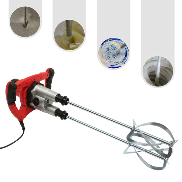 1800 W verf- en mortelroerwerk, mixers voor beton, verf, bitumen, enz., 6 snelheden optioneel 1800 W verf- en mortelroerwerk, mixers voor beton, verf, bitumen, enz., 6 snelheden optioneel
