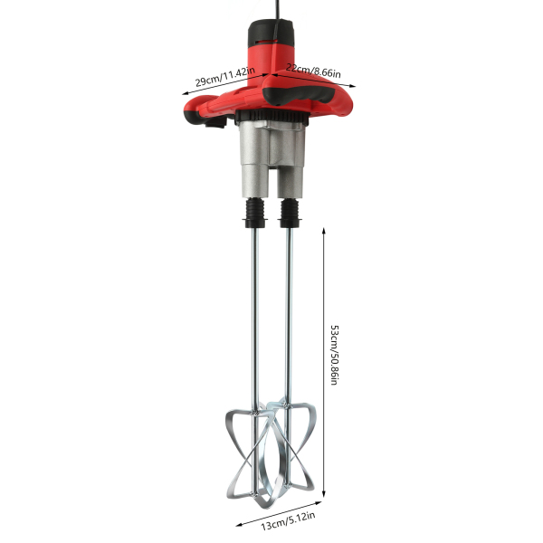 1800 W verf- en mortelroerwerk, mixers voor beton, verf, bitumen, enz., 6 snelheden optioneel 1800 W verf- en mortelroerwerk, mixers voor beton, verf, bitumen, enz., 6 snelheden optioneel