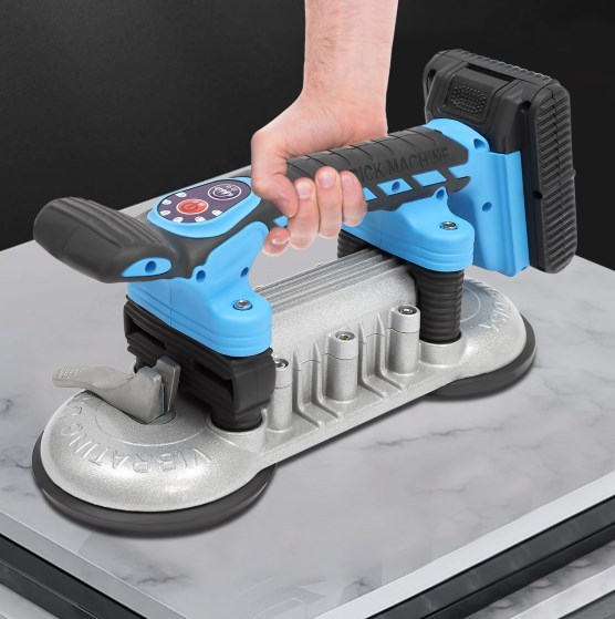Tegelvibrator met 6 snelheden, 50-200 Hz/s, met zuignappen van 12 cm, handmatige tegelvibrator Tegelvibrator met 6 snelheden, 50-200 Hz/s, met zuignappen van 12 cm, handmatige tegelvibrator