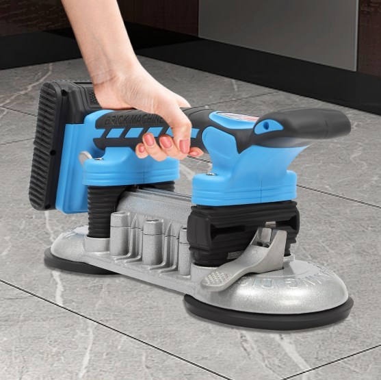Tegelvibrator met 6 snelheden, 50-200 Hz/s, met zuignappen van 12 cm, handmatige tegelvibrator